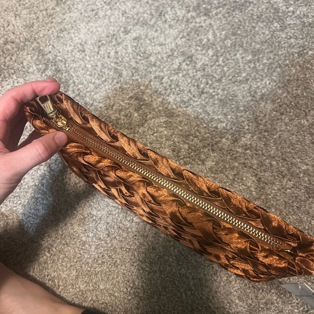 Anthropologie Bronze Woven Bag - Picture 6 of 10